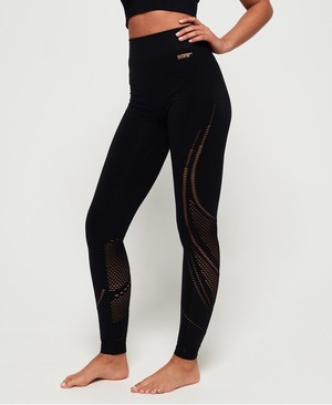 Superdry Active Studio Seamless Leggings Női Sportruházat Fekete | VOQLM2750